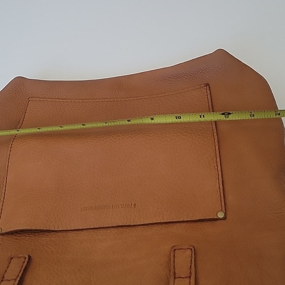 Portland Leather Cognac Shoulder Tote / Crossbody with Front Pocket - Picture 16 of 16